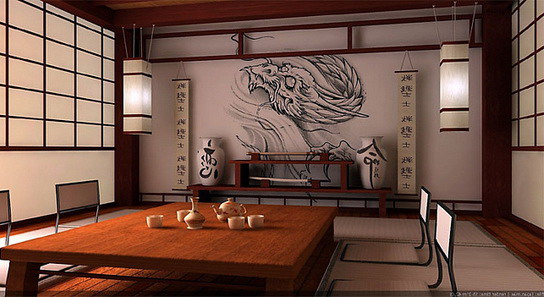 Japanese style: wall paintings
