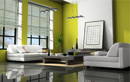 Japanese-Style Green Living Room