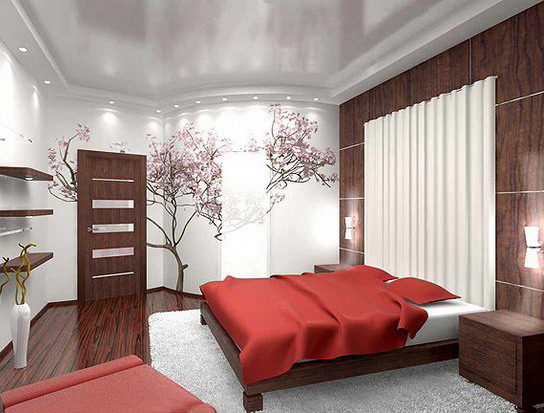 Дизайн спальні в японському стилі