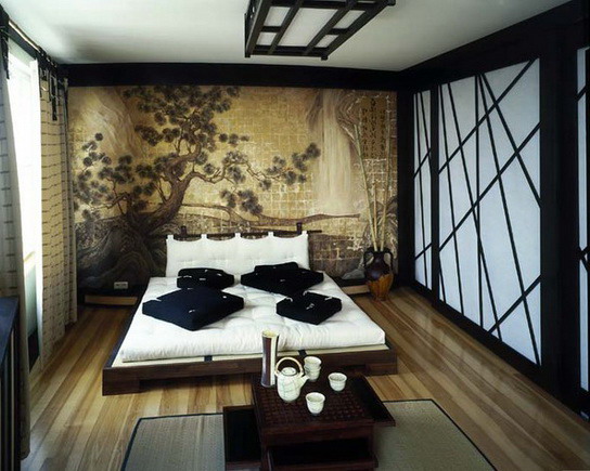 Спальня в японському стилі фото