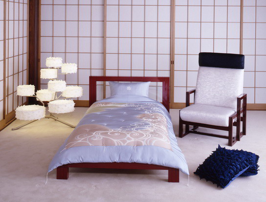 Минималистична спалня в японски стил
