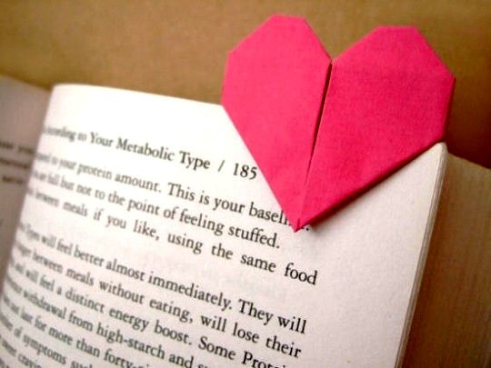 bookmark heart of your own hands