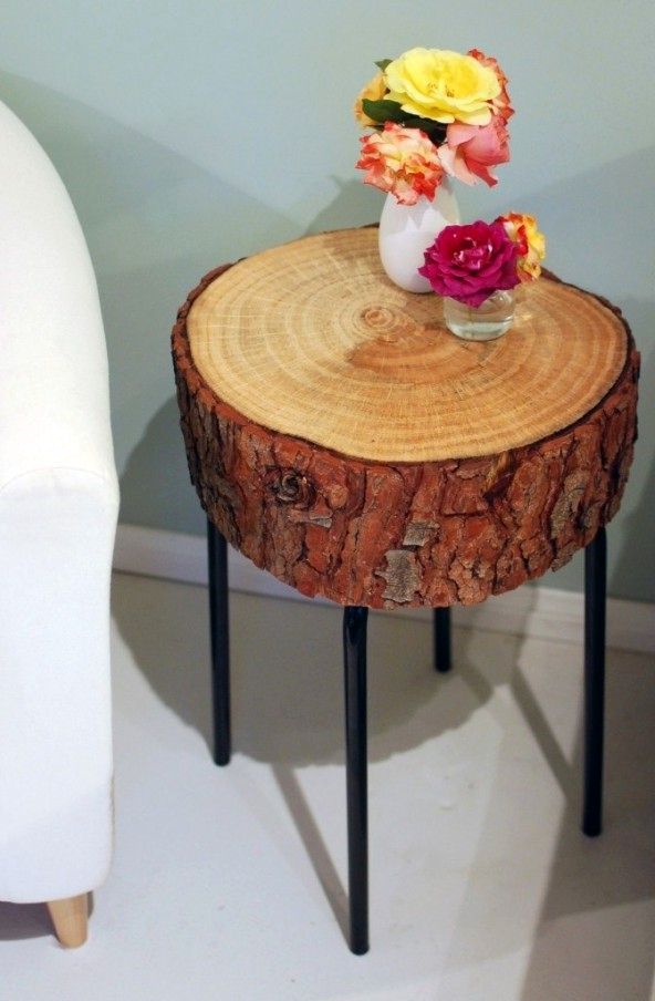 coffee table from logs cut 02