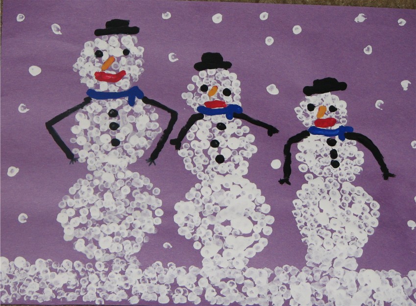winter handmade articles for school for children FIGURE