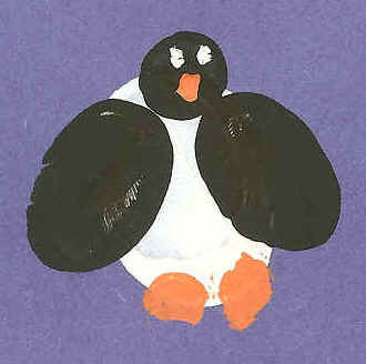 Winter craft - a penguin made from papier mache - a master class