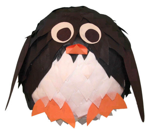 Winter craft - a penguin made from papier mache - a master class