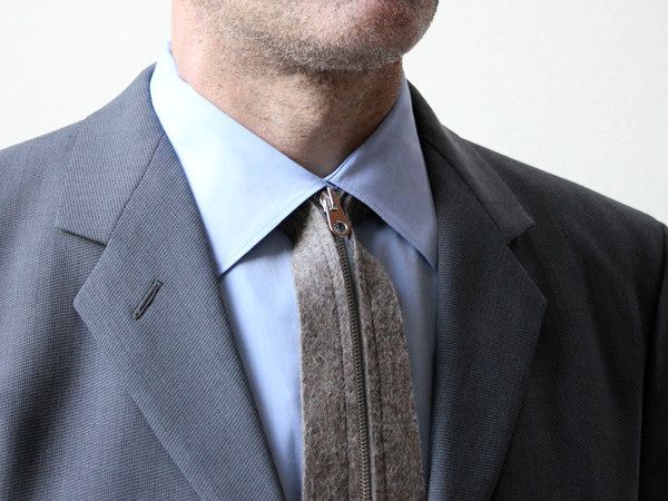 gray tie with zip zip tie